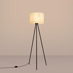 Lampa stojąca podłogowa z abażurem beżowy marmur trójnóg 1xE27 15W NEVIA Sollux Lighting