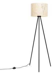 Lampa stojąca podłogowa z abażurem beżowy marmur trójnóg 1xE27 15W NEVIA Sollux Lighting
