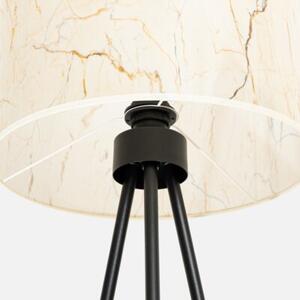 Lampa stojąca podłogowa z abażurem beżowy marmur trójnóg 1xE27 15W NEVIA Sollux Lighting