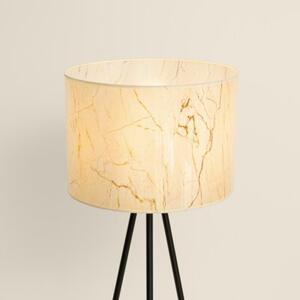 Lampa stojąca podłogowa z abażurem beżowy marmur trójnóg 1xE27 15W NEVIA Sollux Lighting