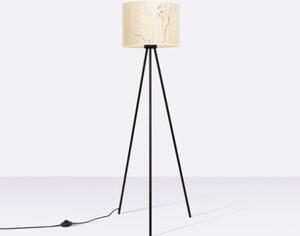 Lampa stojąca podłogowa z abażurem beżowy marmur trójnóg 1xE27 15W NEVIA Sollux Lighting