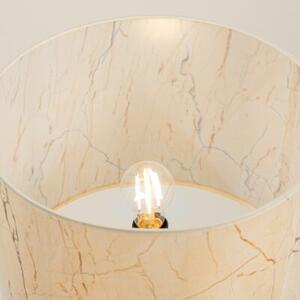 Lampa stojąca podłogowa z abażurem beżowy marmur trójnóg 1xE27 15W NEVIA Sollux Lighting