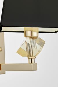 Lumina Deco Lampa Ścienna Kinkiet Złoto-Czarny Montero W1