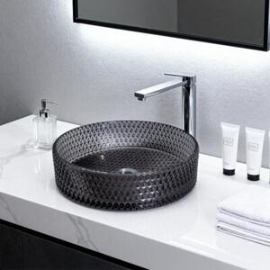 Umywalka nablatowa HYDROSAN BRILLANT1-BL-400 Okrągły Czarny połysk