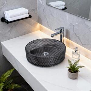 Umywalka nablatowa HYDROSAN BRILLANT1-BL-400 Okrągły Czarny połysk