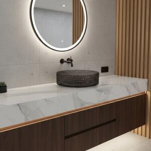 Umywalka nablatowa HYDROSAN BRILLANT1-BL-400 Okrągły Czarny połysk