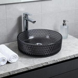Umywalka nablatowa HYDROSAN BRILLANT1-BL-400 Okrągły Czarny połysk