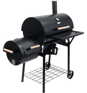 Grill ogrodowy węglowy LUND 99909 Zamykany, lokomotywa, wędzarnia, komin, termometr