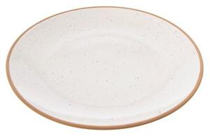 Talerz deserowy ceramiczny beżowy 20 cm