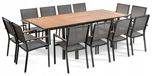 Meble Ogrodowe Barcelona Premium Stół Krzesła 12os Aluminium Corciano