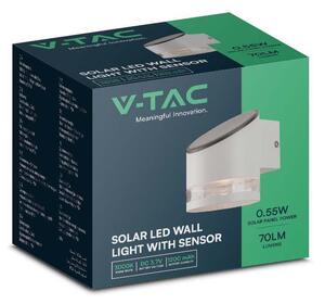 Kinkiet Zewnętrzny Solarny V-Tac 1W Led Biały Ip54 Vt-1138 3000K 70Lm 3 Lata Gwarancji