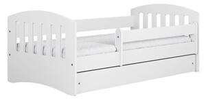 Łóżko dziecięce CLASSIC 1 180x80 białe bez szuflady/bez materaca