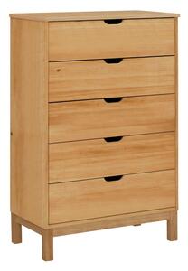 Wysoka komoda z litego drewna sosnowego w naturalnym kolorze 113x39 cm Post – Støraa