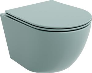 Mexen Lena miska wc Rimless z deską wolnoopadającą slim, duroplast, zielona jasna mat - 30224048
