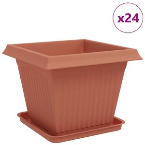 Doniczki 24 pcs Czerwony ceglasty 43 x 43 x 33,5 cm