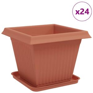 Doniczki 24 pcs Czerwony ceglasty 38 x 38 x 30 cm