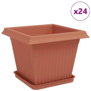 Doniczki 24 pcs Czerwony ceglasty 33 x 33 x 26 cm