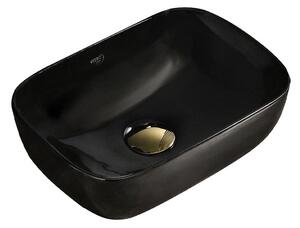 Umywalka nablatowa HYDROSAN MILO-BL-370 Prostokątny Czarny