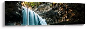 Obraz leśnego wodospadu (170x50 cm)