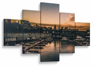Obraz - miasto portowe (125x70 cm)