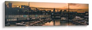 Obraz - miasto portowe (170x50 cm)
