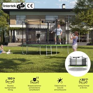 Trampolina ogrodowa z siatką wewnętrzną z drabinką 14FT 435cm dla dzieci Zipro Jump Pro