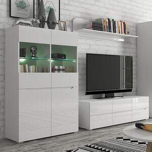 Ława do Salonu MIST 120 cm Biały połysk Nowoczesna