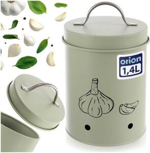 Pojemnik na warzywa i owoce metalowy zielony GREENISH 1,4 l