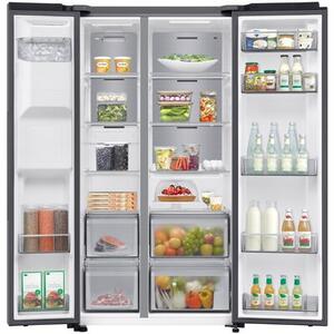 Lodówka SAMSUNG RS70F64KDTEO AI Side by Side No Frost 178.4cm Stal szczotkowana Podajnik wody Kostkarka