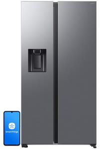 Lodówka SAMSUNG RS70F64KDTEO AI Side by Side No Frost 178.4cm Stal szczotkowana Podajnik wody Kostkarka