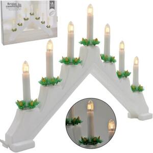 Świecznik dekoracyjny CHRISTMAS DECORATION 300448 Biały
