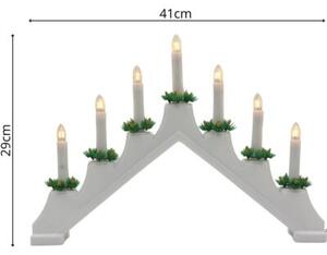 Świecznik dekoracyjny CHRISTMAS DECORATION 300448 Biały