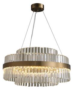 Venus – żyrandol kryształowy glamour LED 60 cm złoty mosiądz domodes