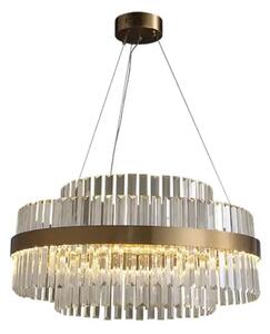 Venus – żyrandol kryształowy glamour LED 60 cm złoty mosiądz domodes