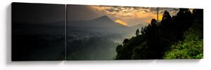Obraz - zielony górski krajobraz (170x50 cm)