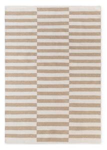 Biały/jasnobrązowy wełniany dywan dwustronny/tkany ręcznie 160x230 cm Vika – Hanse Home