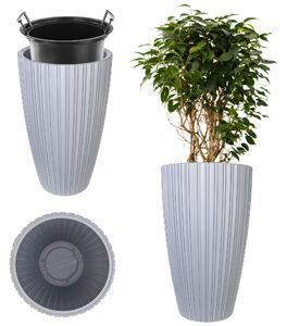 Doniczka z wkładem Lavoye 30cm platynowa