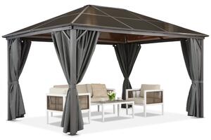 Altana ogrodowa Milos 3x4m z zasłonami Garden Point szara