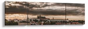 Obraz - pochmurna Praga (170x50 cm)