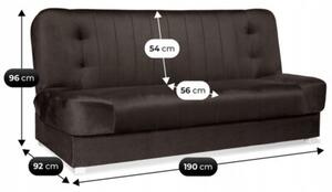Wersalka RozkÅadana Sofa Z FunkcjÄ Spania Dwuosobowa Welurowa BrÄ z PIANO 2