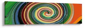 Abstrakcyjny obraz - kolorowa spirala (170x50 cm)