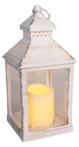 Biały lampion LED na baterie (wysokość 20 cm) – Dakls