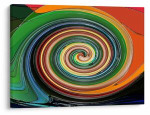 Abstrakcyjny obraz - kolorowa spirala (70x50 cm)