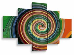 Abstrakcyjny obraz - kolorowa spirala (125x70 cm)