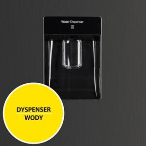 Lodówka AMICA FK299.2FI (E) No Frost 181cm Czarna Inox Podajnik wody