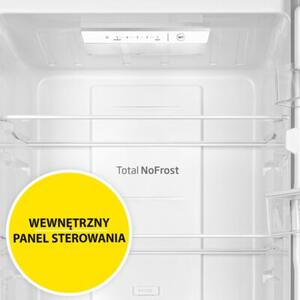 Lodówka AMICA FK299.2FI (E) No Frost 181cm Czarna Inox Podajnik wody