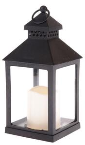 Czarny lampion LED na baterie (wysokość 20 cm) – Dakls