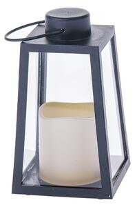 Czarny lampion LED na baterie (wysokość 18 cm) – Dakls
