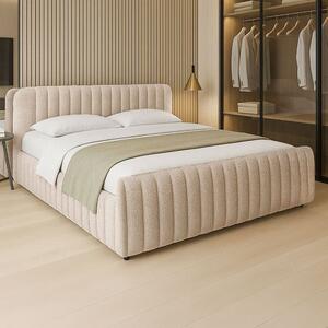 MebleMWM Łóżko tapicerowane SF1078 | 180x200 | Boucle | Beż #4