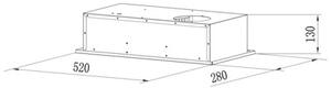 Okap CANDY CBG52SX Srebrny 168m3/h 62dB klasa C